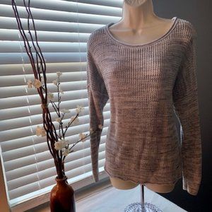 Hollister Knitted Grey & White  Sweater